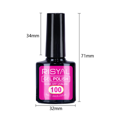 New gel polish in fluorescent colors. Gel nail polish color gel for manicure. Phototherapy gel.