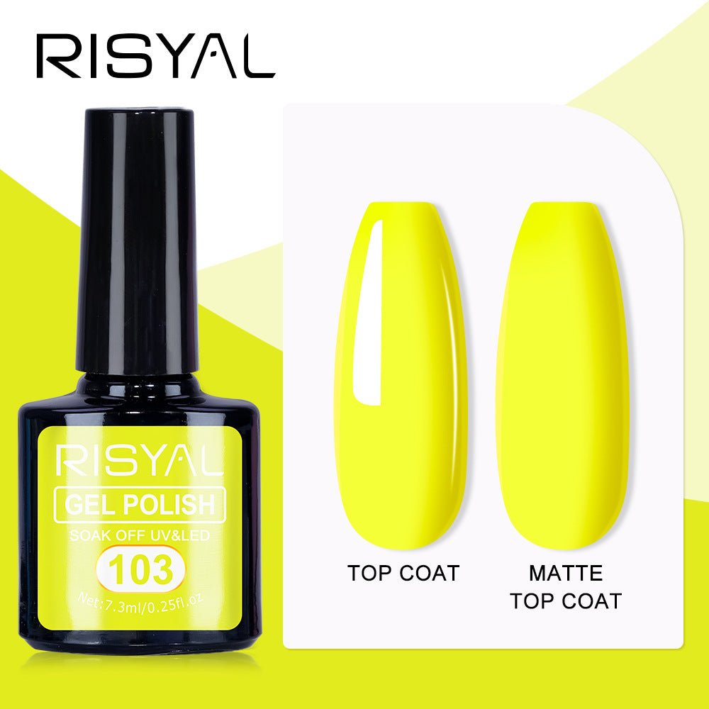 New gel polish in fluorescent colors. Gel nail polish color gel for manicure. Phototherapy gel.